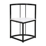 Metal Dining Set White/Black