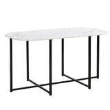 Metal Dining Set White/Black