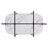 Metal Dining Set White/Black