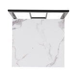 Metal Dining Set White/Black