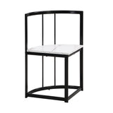 Metal Dining Set White/Black