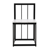 Metal Dining Set White/Black
