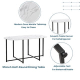 Metal Dining Set White/Black