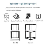 Metal Dining Set White/Black