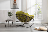 Metal Outdoor Chair Reclining Olive