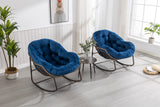 Outdoor Rattan Rocking Chair, Padded Cushion Rocker Recliner Chair Outdoor