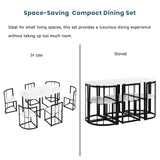 Metal Dining Set White/Black