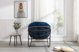 Outdoor Rattan Rocking Chair, Padded Cushion Rocker Recliner Chair Outdoor