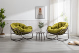 Metal Outdoor Chair Reclining Olive