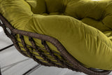 Metal Outdoor Chair Reclining Olive