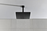 16" Square Matte Black Stainless Steel Rain Shower Head