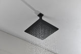 16" Square Matte Black Stainless Steel Rain Shower Head