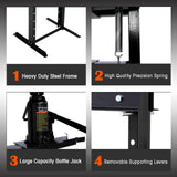 Hydraulic Shop Press, 12-Ton Capacity, Floor Mount, with Press Plates