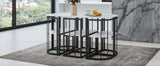 Metal Dining Set White/Black