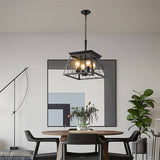 Metal Pendant Light Adjustable Golden Black