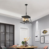 Metal Pendant Light Adjustable Golden Black