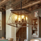 Metal Pendant Light Adjustable Golden Black