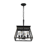 Metal Pendant Light Adjustable Golden Black
