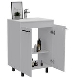 Bathroom Vanity - Double Door - Two Shelves - White - 23.8" Wide