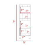 Bar Cabinet - 12-Bottle Wine Rack - Double Door - Dark Walnut