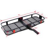 Hitch Mount Cargo Carrier Basket 60" X 21" X 6"+Waterproof Cargo Bag 13 Cubic