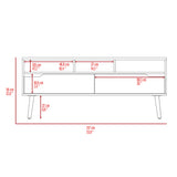 Engineered Wood TV Stand with Storage Walnut 54"