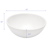 Modern White Ceramic Circular Vessel Bathroom Sink 13x13 Inch for Elegant Style