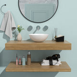 Modern White Ceramic Circular Vessel Bathroom Sink 13x13 Inch for Elegant Style