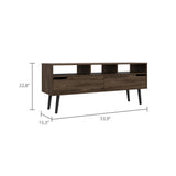 Engineered Wood TV Stand with Storage Walnut 54"