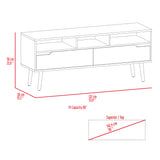 Engineered Wood TV Stand with Storage Walnut 54"
