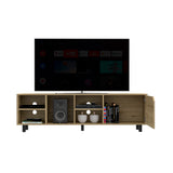 Engineered Wood TV Stand Light Oak 71"