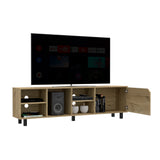 Engineered Wood TV Stand Light Oak 71"