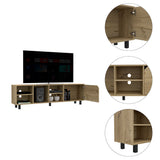 Engineered Wood TV Stand Light Oak 71"