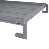 Gray Queen Size Murphy Bed with Shelf, Pine Wood + MDF, 80.7'' x 61''