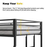 Full Metal Bunk Bed Black