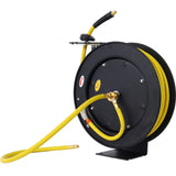 Air Hose Reel Retractable 3/8" Inch x 50' Foot SBR Rubber Hose Max 300PSI Heavy
