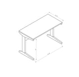 Home Office Desk with Mobile File Cabinet - Red Cocoa - Modesty Panel