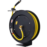 Air Hose Reel Retractable 3/8" Inch x 50' Foot SBR Rubber Hose Max 300PSI Heavy