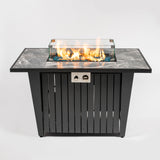 42" Propane Gas Fire Pit Table, 60000 BTU, Marble Top