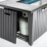 42" Propane Gas Fire Pit Table, 60000 BTU, Marble Top