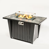 42" Propane Gas Fire Pit Table, 60000 BTU, Marble Top