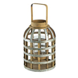 Wooden Decorative Lantern with Handle Indoor Outdoor