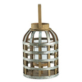 Wooden Decorative Lantern with Handle Indoor Outdoor