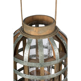 Wooden Decorative Lantern with Handle Indoor Outdoor