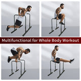 Power Tower Dip Station Pull Up Bar Stand Adjustable Height Heavy Duty