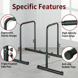 Power Tower Dip Station Pull Up Bar Stand Adjustable Height Heavy Duty