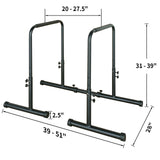 Power Tower Dip Station Pull Up Bar Stand Adjustable Height Heavy Duty