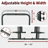 Power Tower Dip Station Pull Up Bar Stand Adjustable Height Heavy Duty