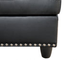 Faux Leather Sofa Black 68"