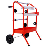 Mobile 18" Multi-Roll Masking Paper Machine with Storage Trays,RED